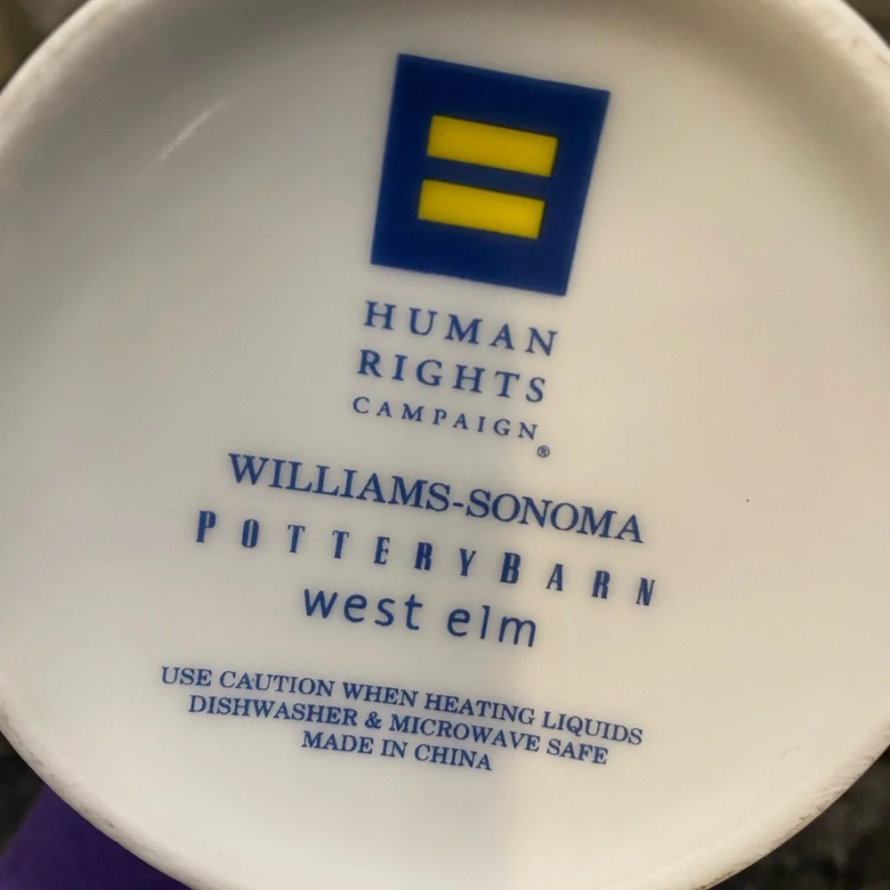 Williams-Sonoma Pottery Barn West Elm Human Rights Mug
